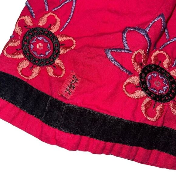 Pumpkin Patch Dark Pink Skirt w/ Orange & Black Embroidery - Kids Size 8 - Picture 3 of 8